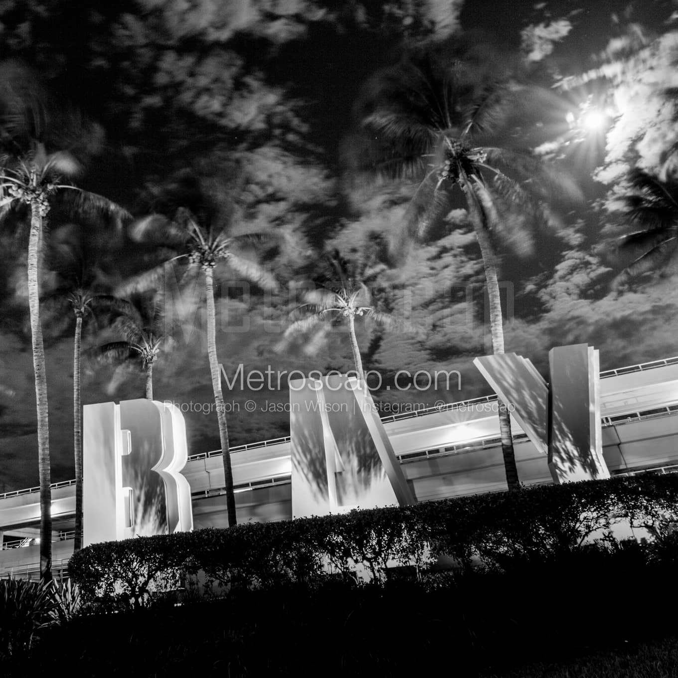 Miami Black & White Landscape Photography