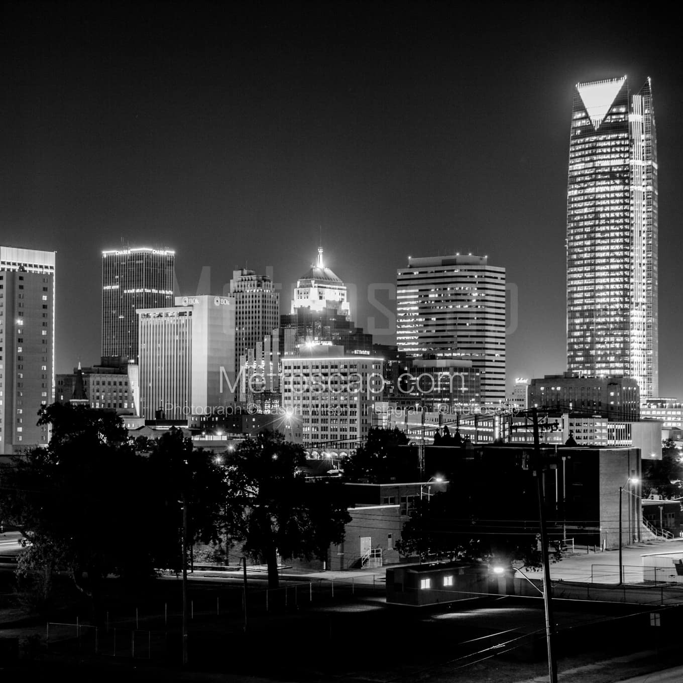 Oklahoma City Black & White Landscape Photography