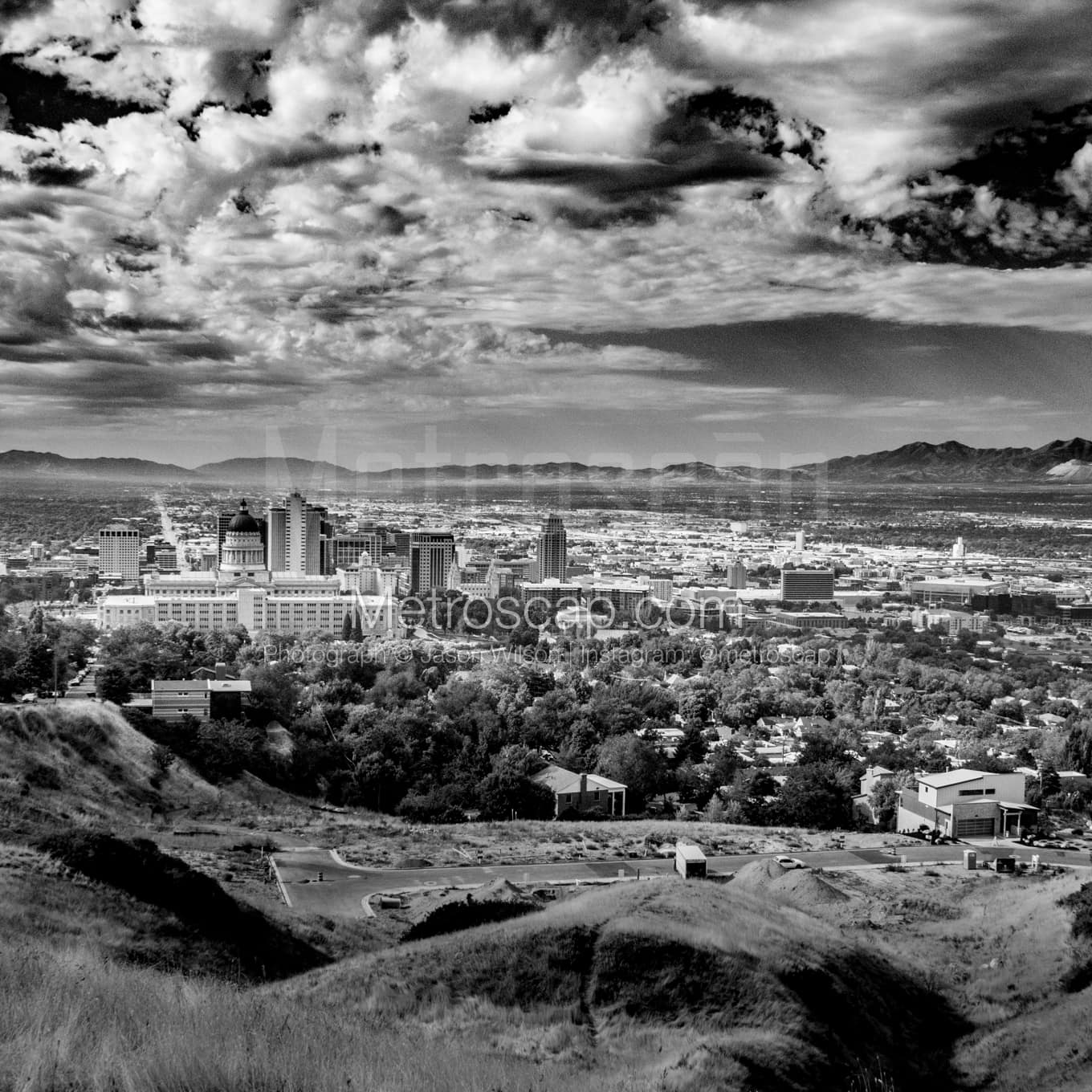 Salt Lake City Black & White Landscape Photography